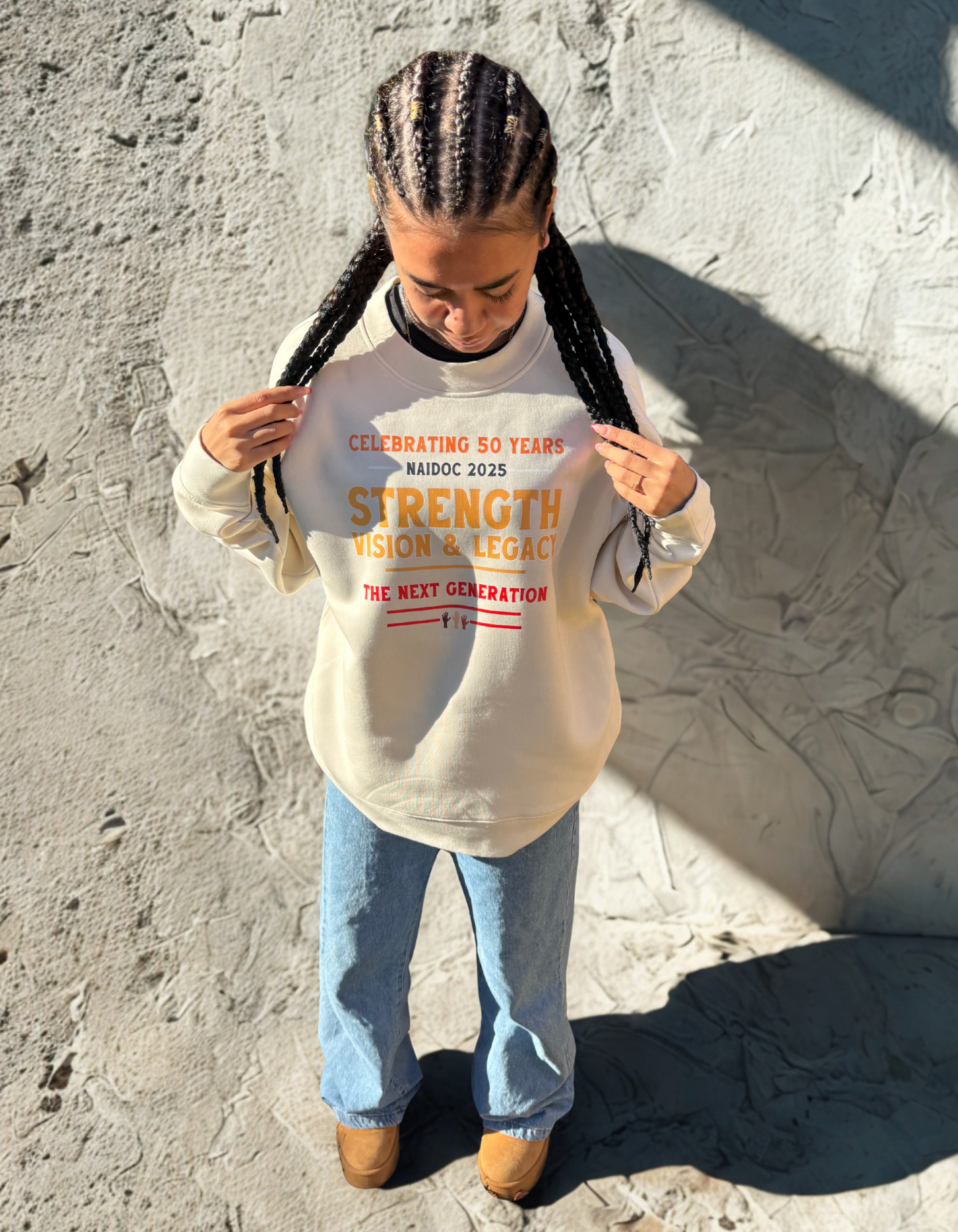Naidoc Wear! Strength, Vision & Legacy Sweatshirt.